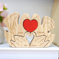 Rompecabezas de madera personalizado con familia de cisnes y 2 a 5 nombres grabados decoración para escritorio regalo de aniversario para la familia