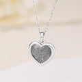 Collar de huellas dactilares de corazón personalizado Joyería delicada con texto grabado a mano Cumpleaños Día de la Madre Regalo conmemorativo para ella