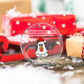 Sombrero de Navidad Personalizado Fantasma Amigos Acrílico Colgante Adorno con Nombre Decoración del Árbol Divertido Regalo de Navidad para Amigos de la Familia