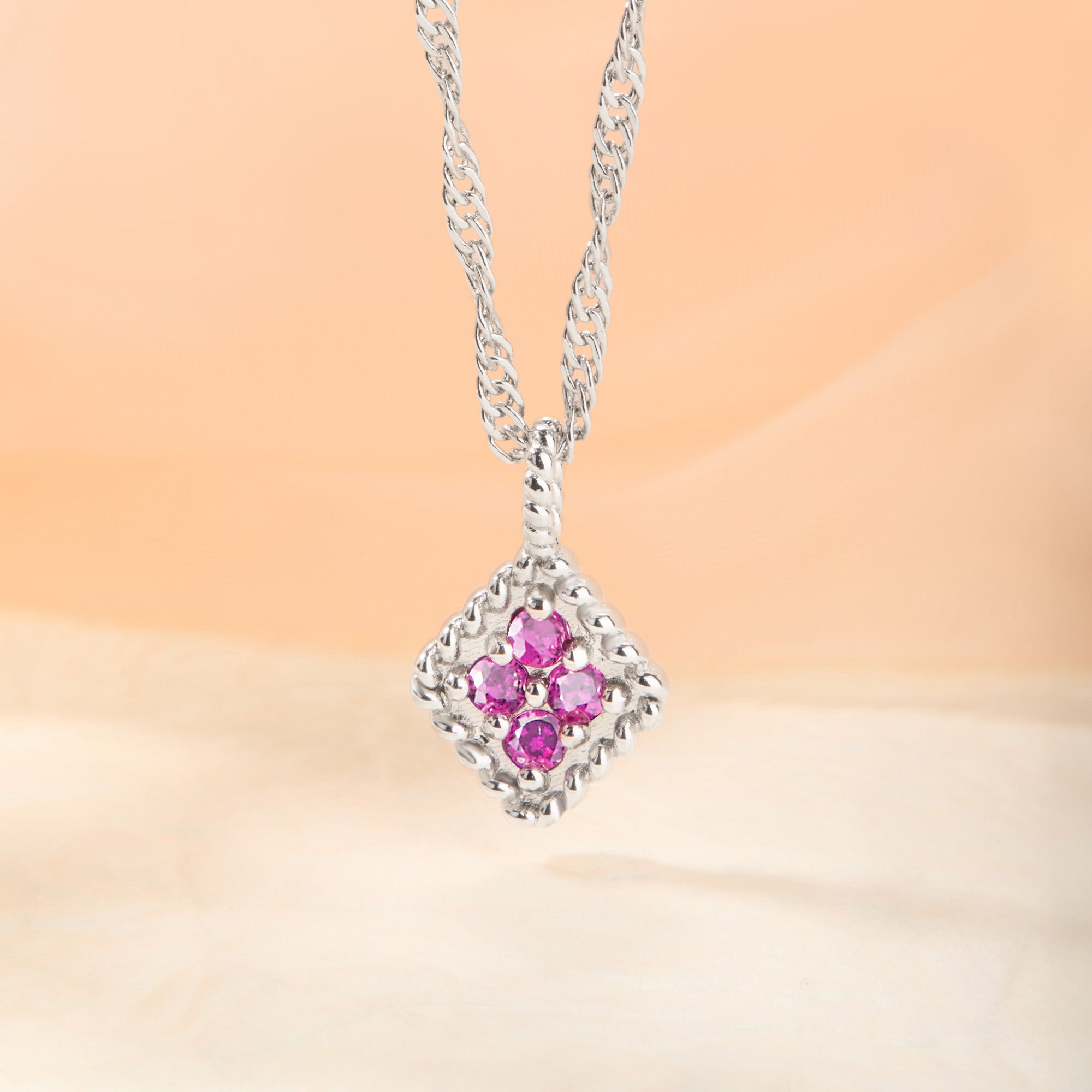 Collar de cadena Twist personalizado Vintage Birthstone Dainty Jewelry Birthday Anniversary Mother's Day Gift for Woman