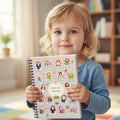 Cuaderno de espiral A5 personalizado con nombre y 120 páginas rayadas Santos del Cielo Guardianes Oración de bautismo Regalo para niños Católicos
