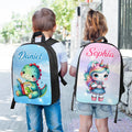 Mochila escolar personalizada Fantasía Unicornio Dinosaurio con nombre Vuelta al cole Regalo de cumpleaños para niños Niñas