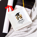 Personalizado Inicial Graduación Gorra Pergamino Elementos Plato de Cerámica Joyería con Nombre y Año Cumpleaños Regalo de Graduación para Graduados