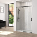 BATHME NIXON Mampara Frontal Ducha Fijo+Corredera Negro