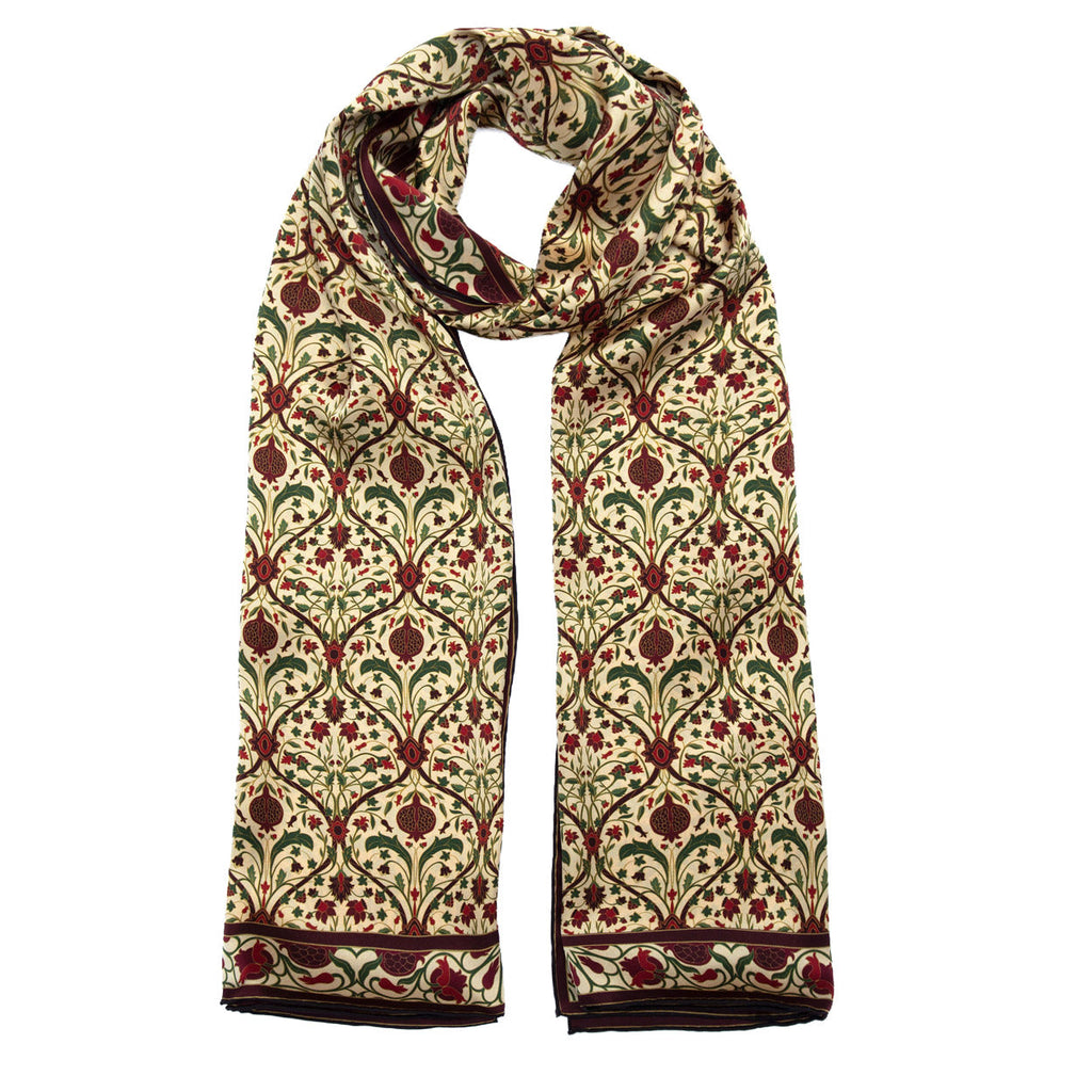 Art Nouveau Silk Scarf Berry