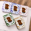 Personalizado lindo Highland Vaca de cuero de la PU Marcapáginas magnético Clip con nombre Regalo de cumpleaños para los lectores de libros Highland entusiastas de la vaca