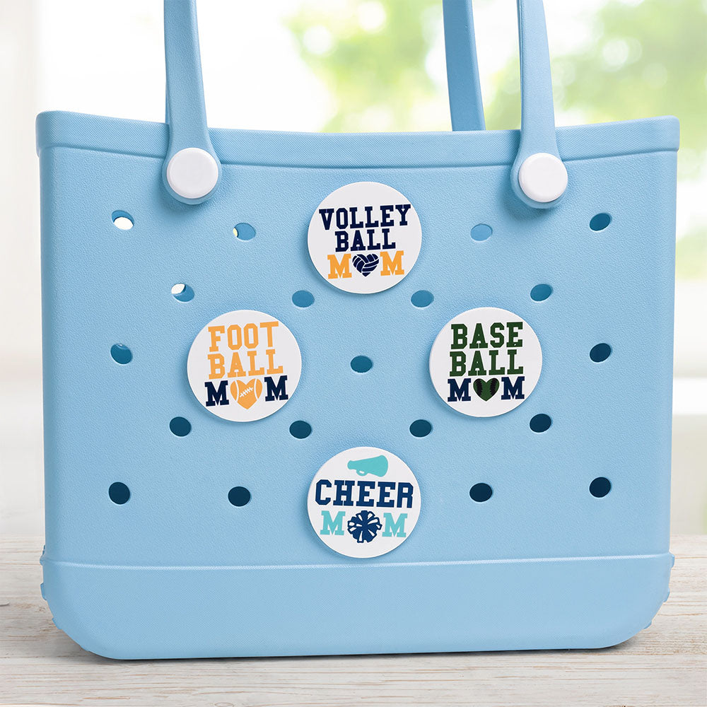Personalizado Béisbol Fútbol Hockey Deportes Mamá Botón Encanto con Nombre Bogg Bolsa Accesorios Cumpleaños Día del partido Equipo Regalo para mamá