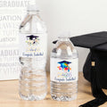 Personalizada Floral Acuarela Graduación Cap Botella de Agua Etiqueta Adhesiva con Nombre y Año Decoración de Fiesta Ceremonia de Graduación Regalo para Graduados