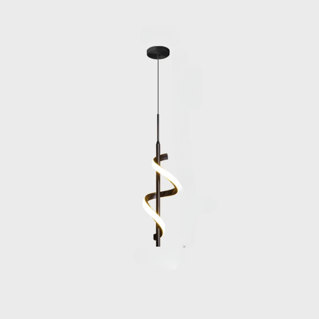 ArtZ® Luminicious LED Swirl Lamp - Black Single Ceiling