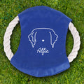 Personalizado Cute Line Style Dog Multicolor Impermeable Dog Flying Disc con Nombre Juguete para perro al aire libre Regalo de cumpleaños para los dueños de mascotas