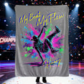 Personalizada My Beat My Flow Color Gradiente Graffiti Street Dance Silueta Manta Suave con Nombre Cumpleaños Regalo de Navidad para Bailarines