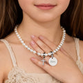 Personalizada Cruz Diseño Collar de Perlas con Nombre Dainty Joyería Día del Bautizo Cumpleaños Aniversario Regalo para Niñas Niños