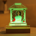 Guirnalda personalizada con foto en forma de casa Luz nocturna LED acrílica con nombre y base de madera Regalo conmemorativo de simpatía por la pérdida de un ser querido