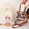 Personalizada Nacimiento Flor Cartoon Personaje PU Bolsa de maquillaje de cuero con asa y de viaje Aniversario Regalo de cumpleaños para las mujeres