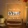 Personalizada Feliz Día de la Madre Fotos LED Luz de Noche con Base de Madera 1-10 Nombres y Texto Día de la Madre Cumpleaños Regalo para Mamá Abuela