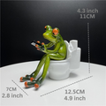 ArtZ® Most Interesting Frog In The World Sculptures - Toilet Frog