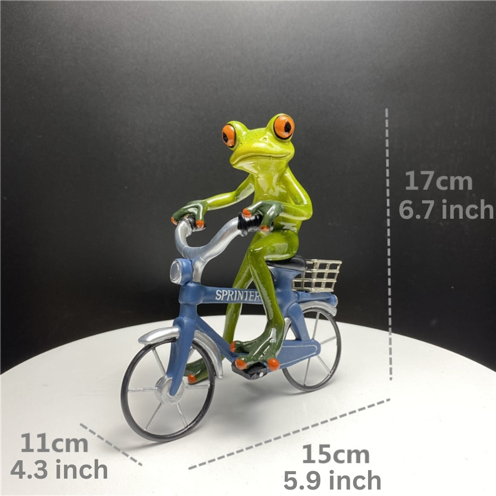 ArtZ® Most Interesting Frog In The World Sculptures - Bicycle Frog