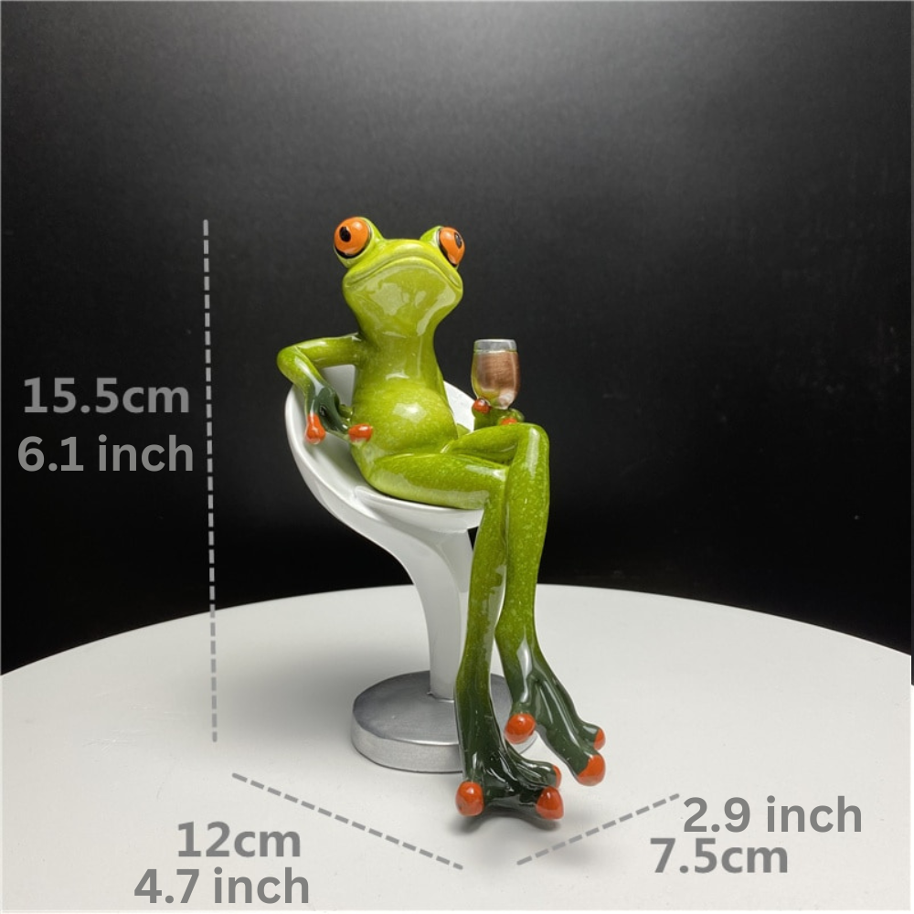 ArtZ® Most Interesting Frog In The World Sculptures - Wine Frog
