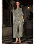 Sequin Embroidered Boxy Top & Pant Set By KYNAH, Luxury Indian Fashion & Bridal Wear