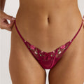Lounge Underwear Dahlia Intimates G-String & Suspender (Set) - Berry