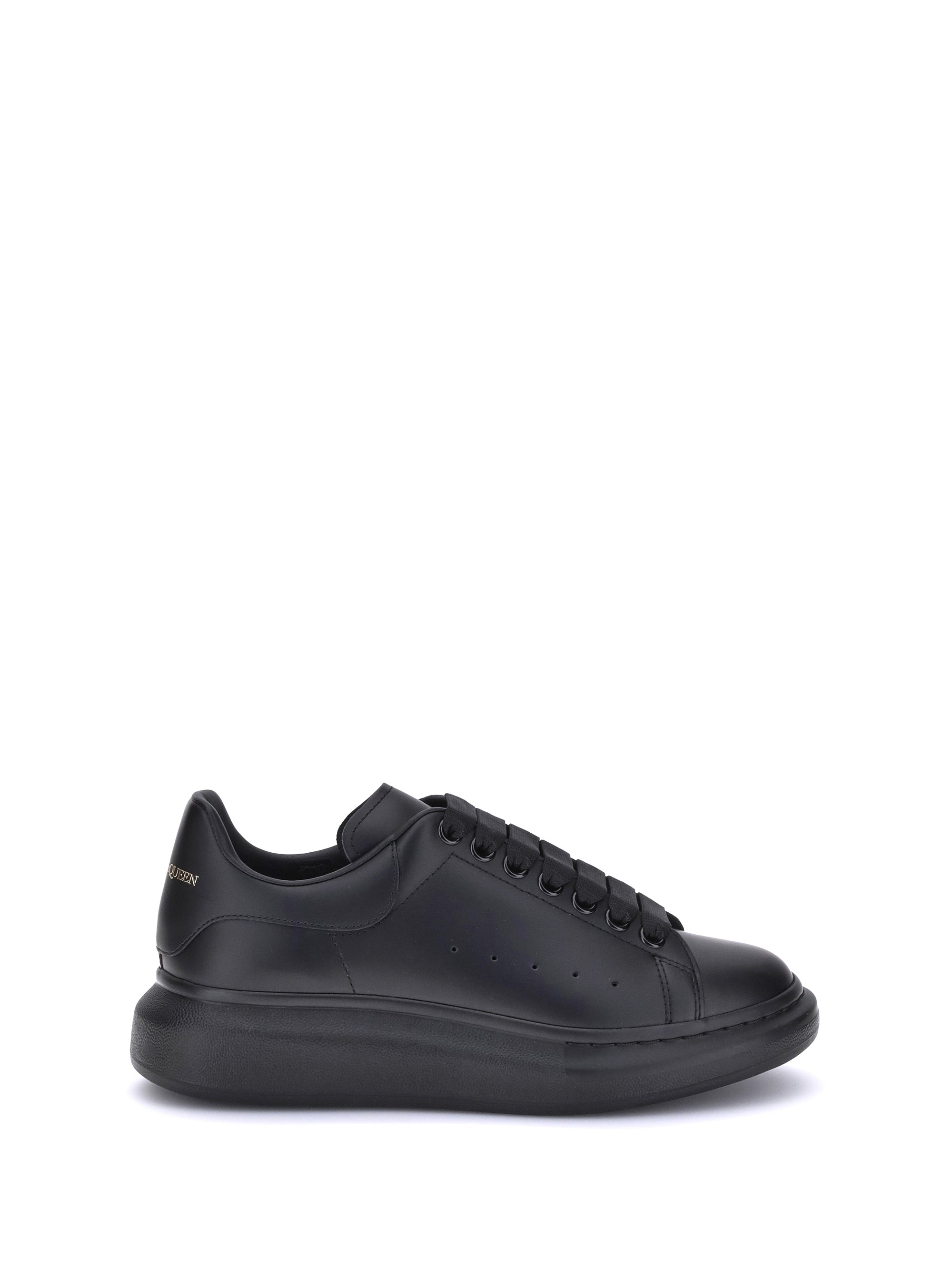 Alexander McQueen Leather Platform Sneaker — Black