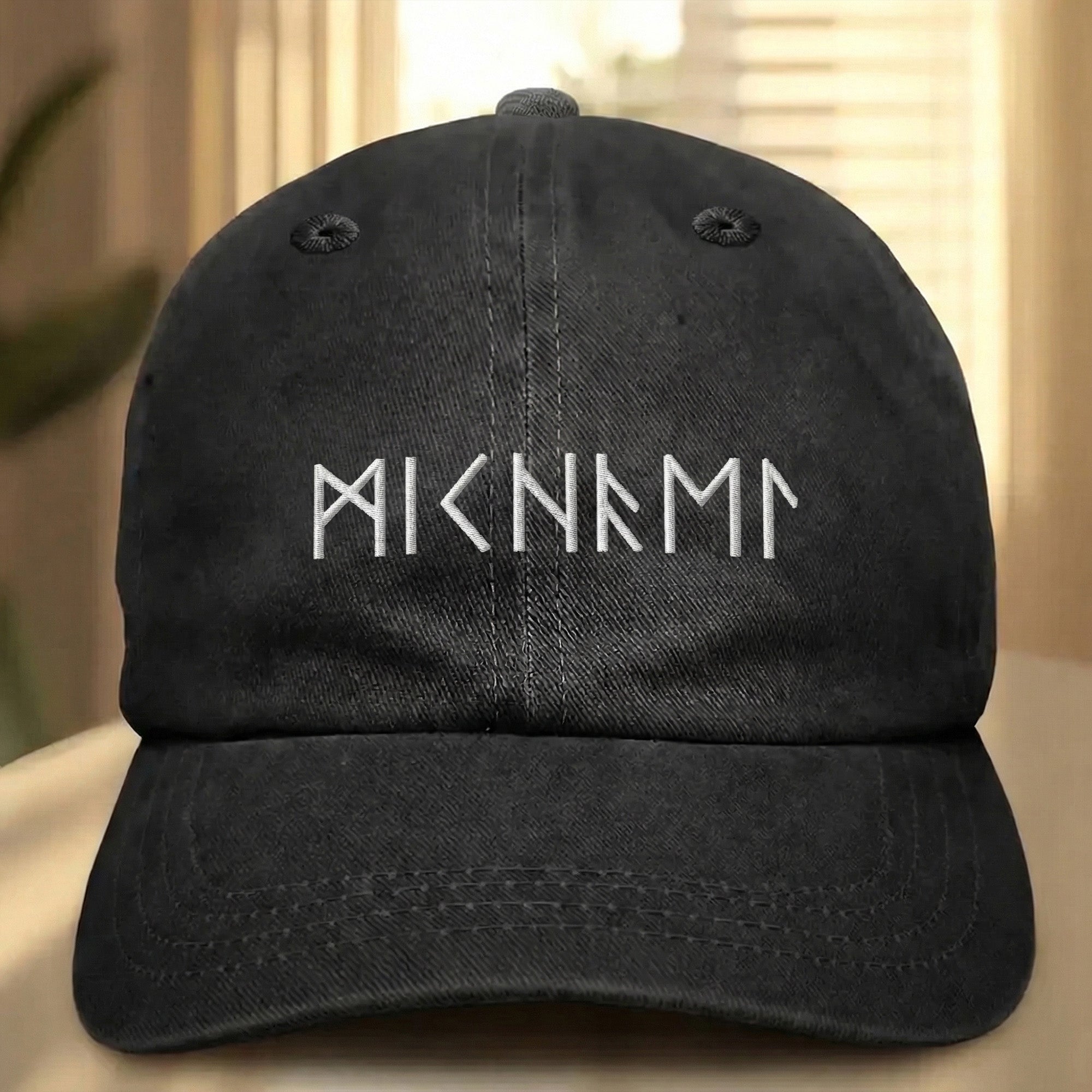 Personalizada Multicolor Vikingo Runas 100% Algodón Gorra de Béisbol con Nombre Uso Diario Mejor Regalo para Hombre Novio Padre