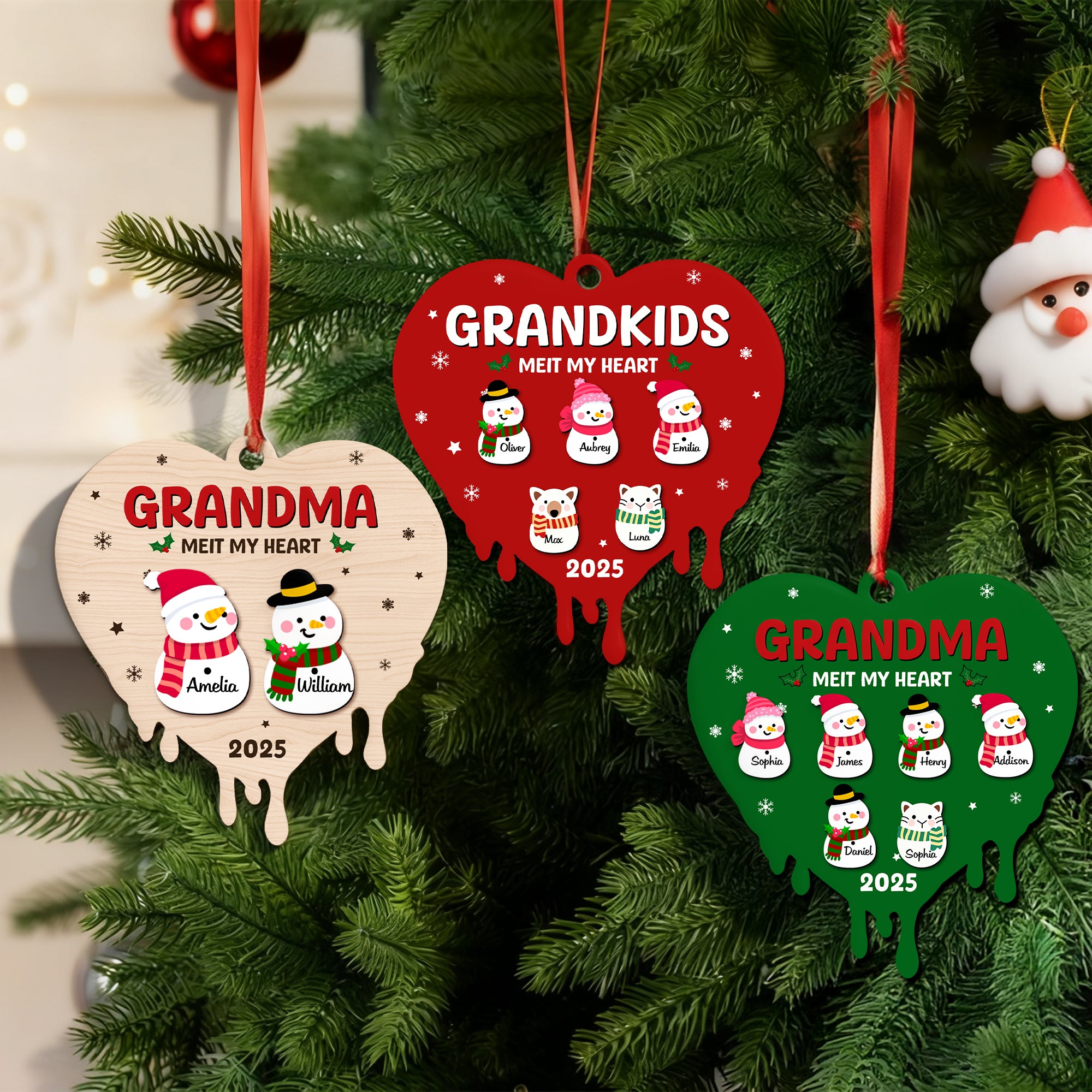 Personalizado 1-8 Lindo Muñeco de Nieve Copo de Nieve Adorno de Madera Imán de Nevera con Nombre y Texto Decoración del Hogar Regalo de Navidad para Amigos de la Familia