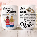Vaso de vino isotérmico personalizado Me and My Besties Cartoon Character 12 oz con nombres Birthday Bride Party Anniversary Gift for Besties