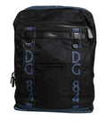 Men's Nylon Dg Logo Backpack Black Leather Cotton