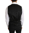 Men's Gray Solid Wool Waistcoat Vest Clothing