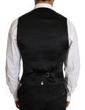 Men's Gray Wool Double Breasted Waistcoat Vest Virgin Clothing