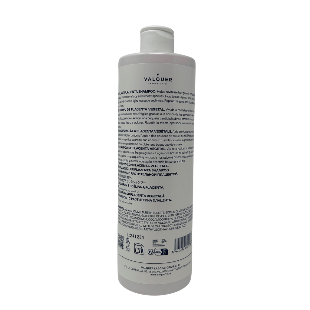 Champú de Placenta Vegetal. Combate: caída, caspa, grasa - 500 ml
