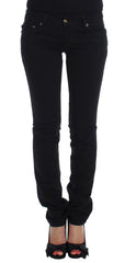 Women's Black Cotton Stretch Slim Skinny Fit Jeans Clothing