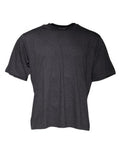 Men's Dark Gray Crew Neck Short Sleeves T-Shirt Cotton