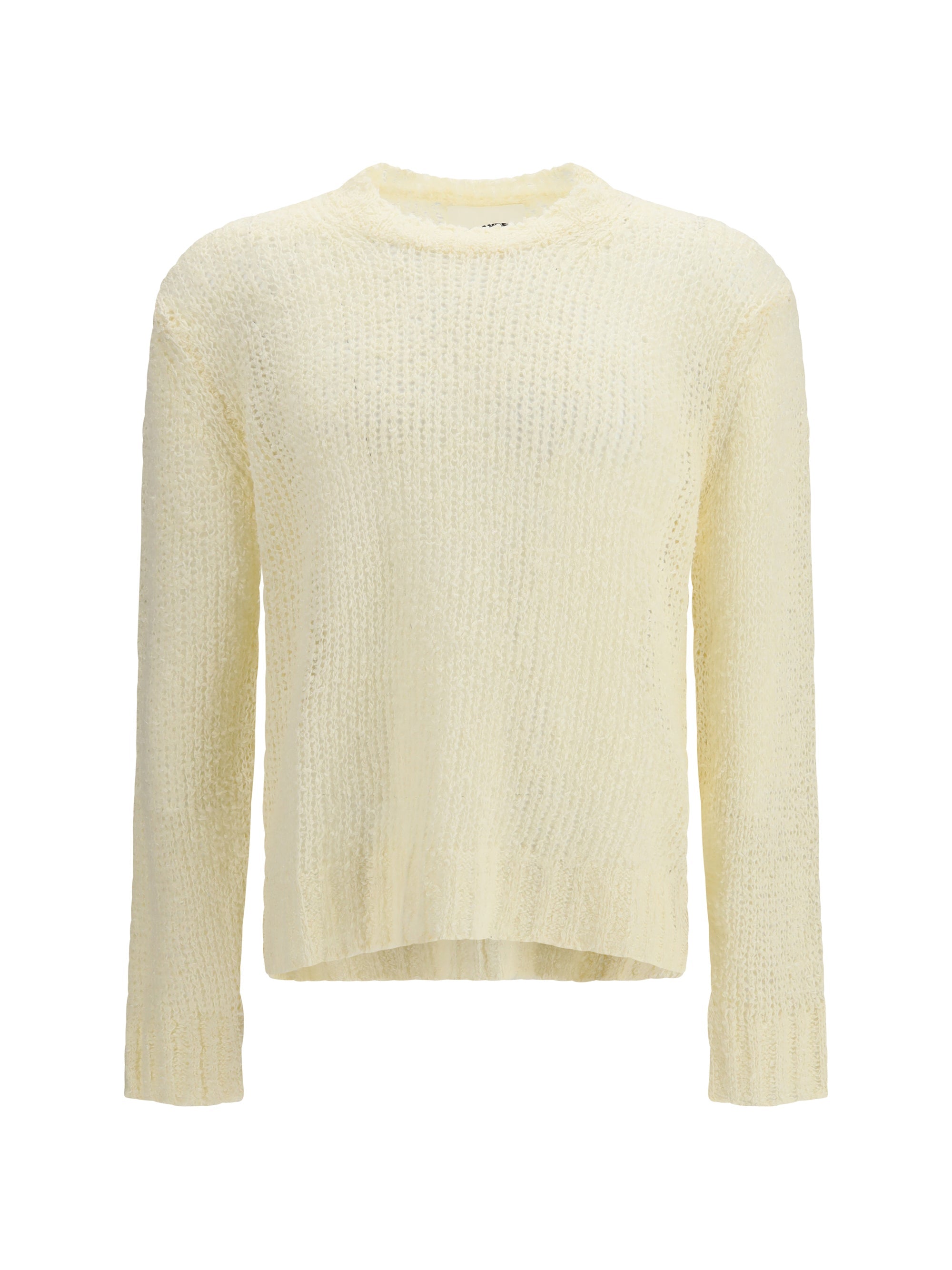 Jil Sander Openwork Linen Sweater — White