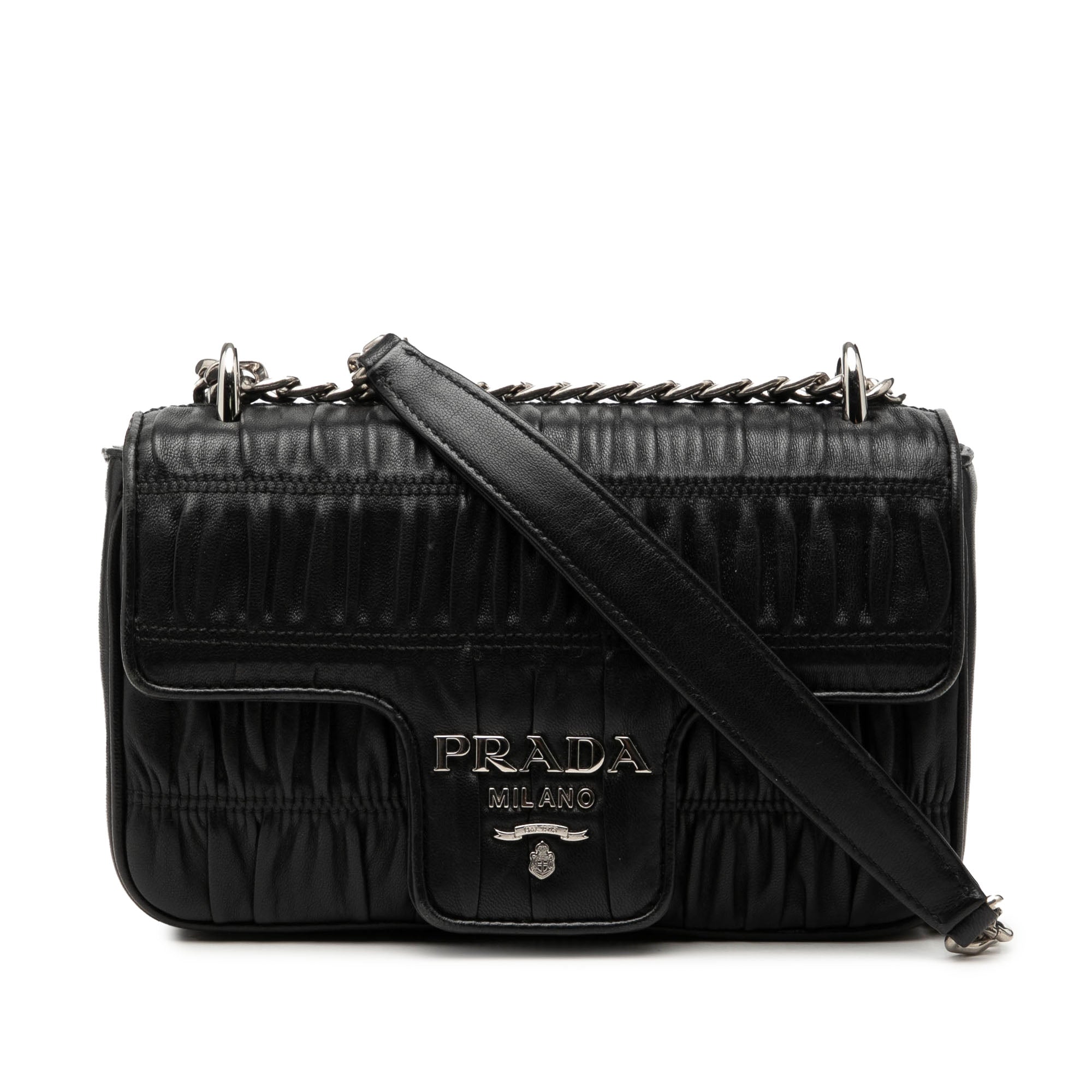 Nappa Gaufre Chain Flap