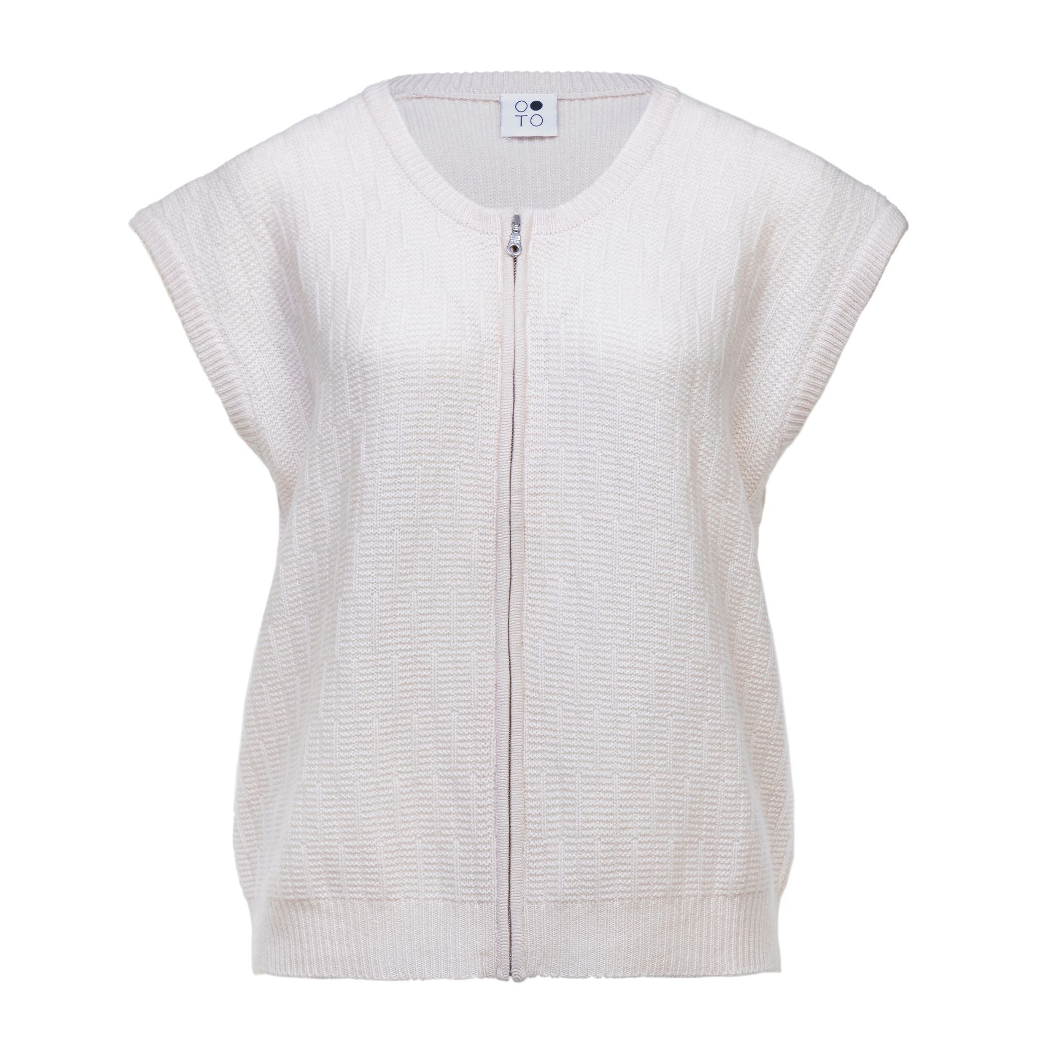 White Unisex Sleeveless Vest Arnau