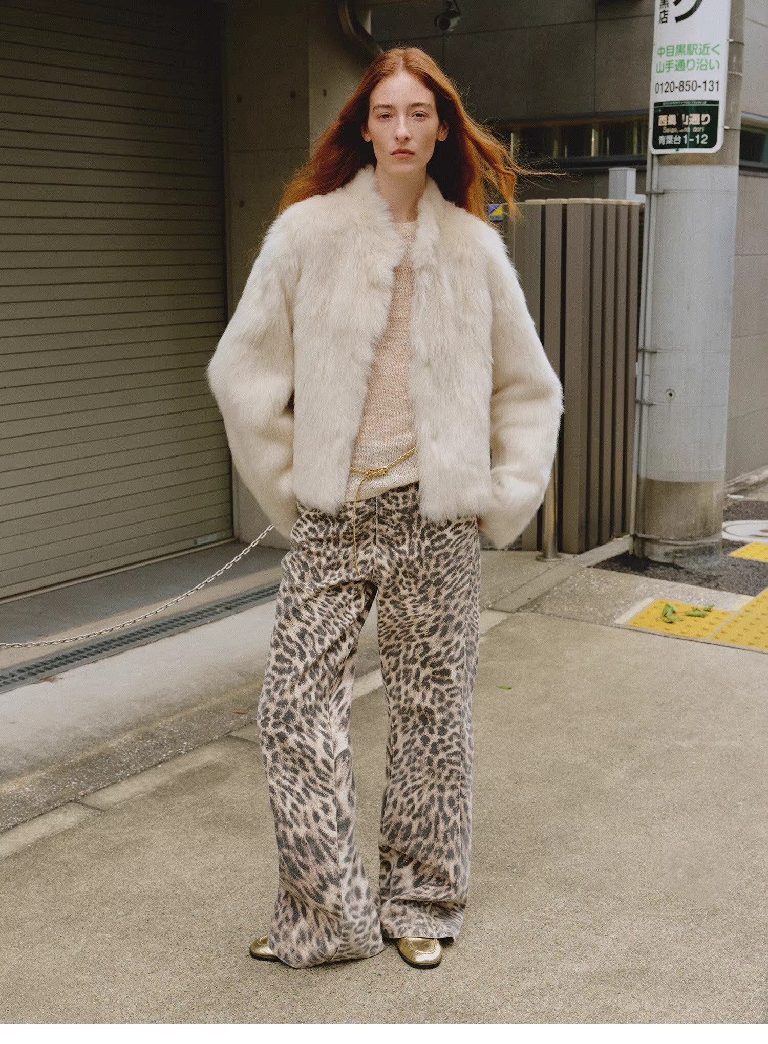 Healing Eros casual stand-up collar short Tuscany sheepskin fur coat winter