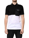 Men's Colorblock Cotton Polo Black