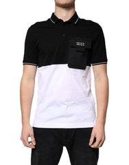 Men's Colorblock Cotton Polo Black