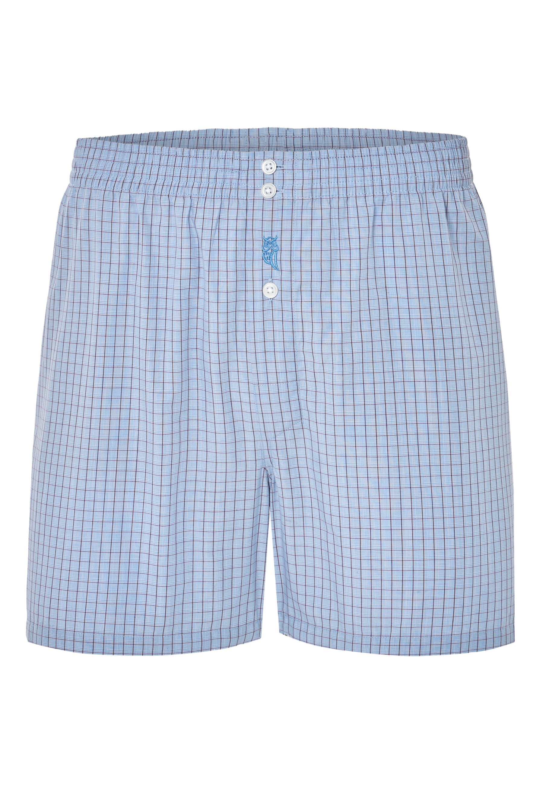 Calzoncillo Bóxer Hombre Premium Tela Cuadros - Azul 6104_30