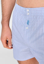 Calzoncillo Bóxer Hombre Premium Tela Cuadros - Azul 6104_30