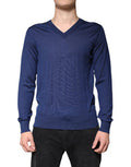 Men's Cashmere V-Neck Sweater Navy