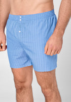 Calzoncillo Bóxer Hombre Premium Tela Estampado - Azul 6106_37