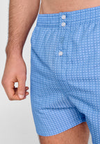 Calzoncillo Bóxer Hombre Premium Tela Estampado - Azul 6106_37