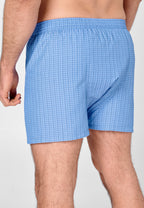 Calzoncillo Bóxer Hombre Premium Tela Estampado - Azul 6106_37