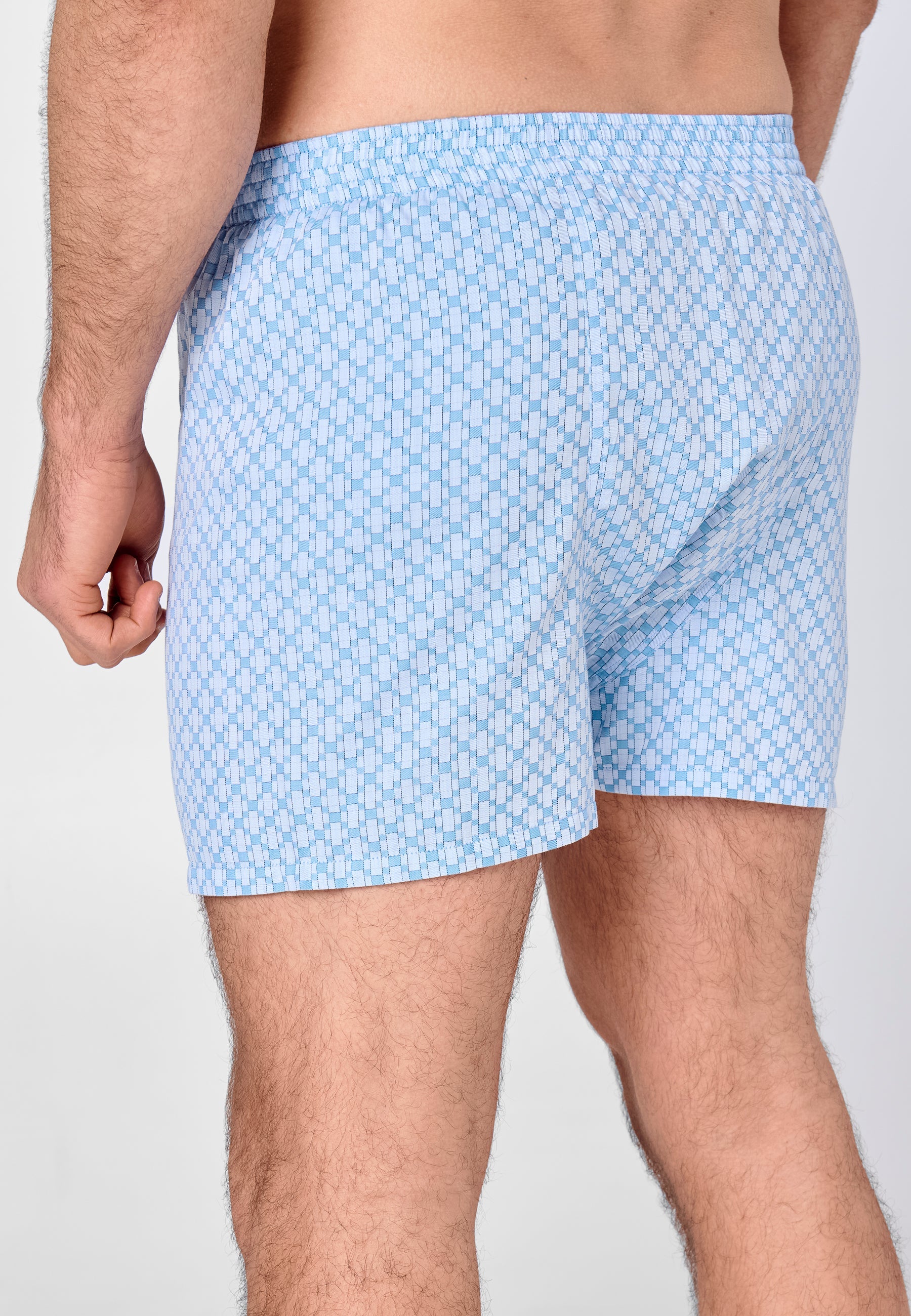 Calzoncillo Bóxer Hombre Premium Tela Estampado - Azul 6107_30