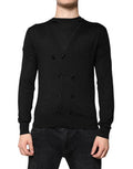 Men's Cashmere Button-Down Cardigan Black Clothing