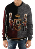 Men's Multicolor King Knight Monkey Knitted Cashmere Wool Sweater Clothing