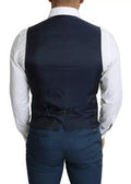 Navy Blue Men Formal Dress Waistcoat Vest Cotton